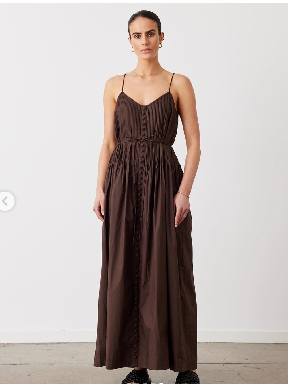 Joslin Lucia Pintucked Cotton-Poplin Maxi Dress - Picture 5 of 6